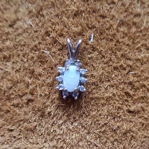 Opal Diamond Carrot Necklace